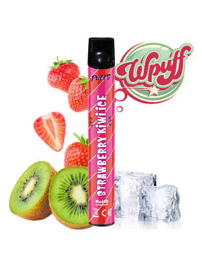Wpuff strawberry kiwi ice x10 (0% nicotine)